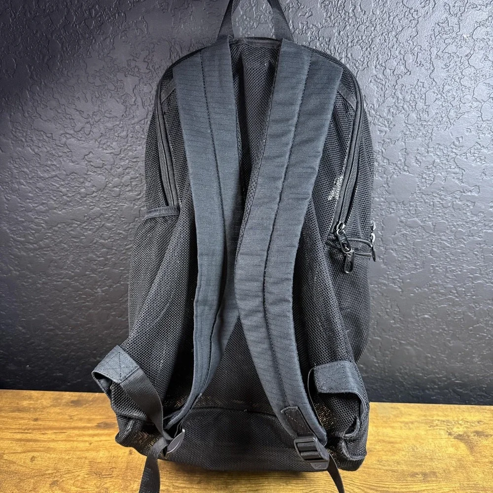 Nike Mesh Swoosh Backpack Black Polyester‎ Bag Unisex OS